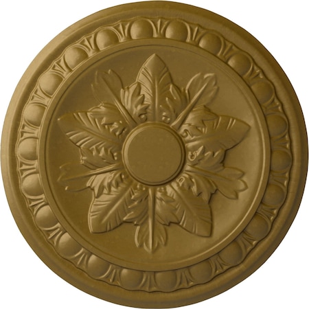 Ekena Millwork Exeter Ceiling Medallion (Fits Canopies up to 3 1/8"), Hand-Painted Gold, 17 3/4"OD x 1 1/8"P CM17EXGLS